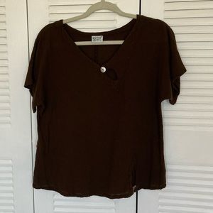 Oh My Gauze new without tags, rich brown top